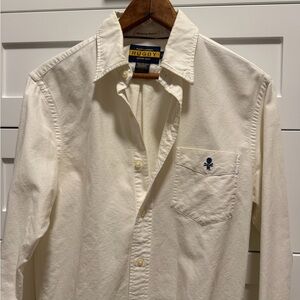 Ralph Lauren Rugby Cream Long-Sleeve Button-Down Shirt